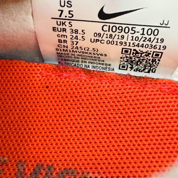 Nike Shoes Women 7.5 White Pink ZoomX Vista Grind Mesh Athletic Running Sneakers - Picture 9 of 10